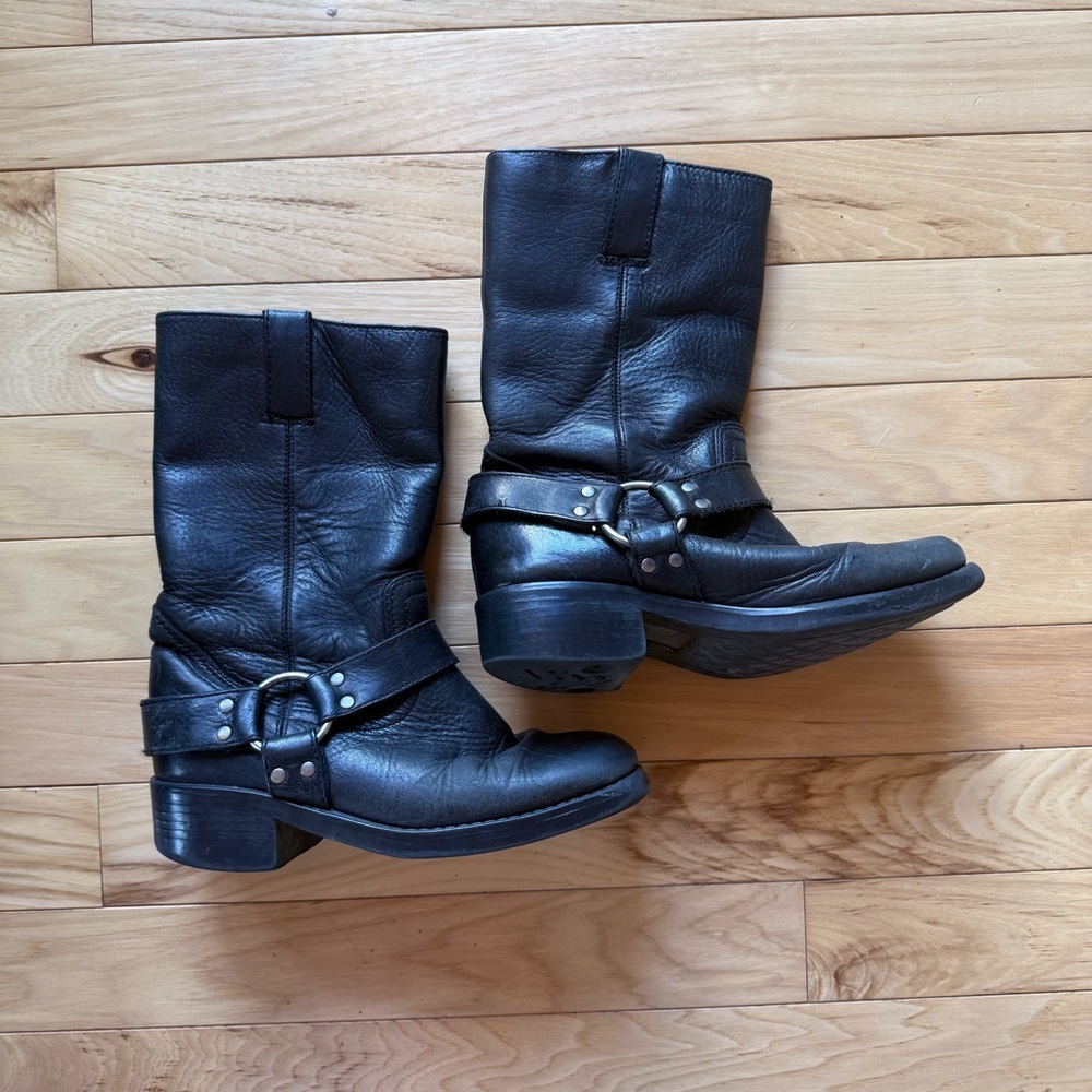 Frye Kids Black Leather Boots